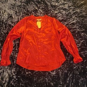 Large Vine & Love Red blouse
